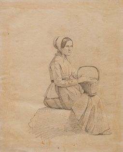 Figurenstudie sitzende Frau