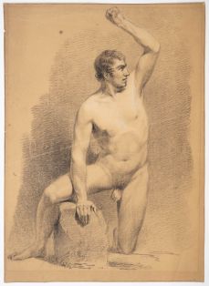 Akademiestudie eines jungen Mannes