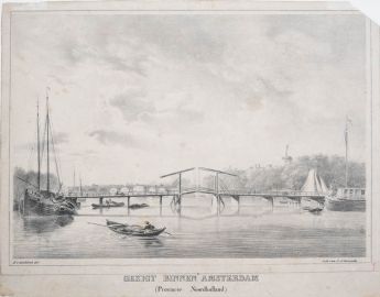 Blick auf die Magerbrug in Amsterdam