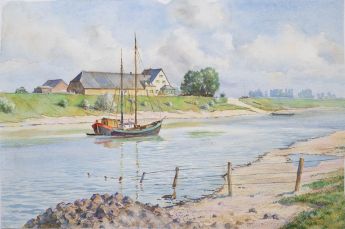 Blick auf den alten Rhein bei Wesel/Bienen