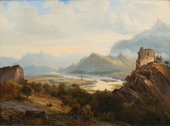 Gebirgige Flusslandschaft