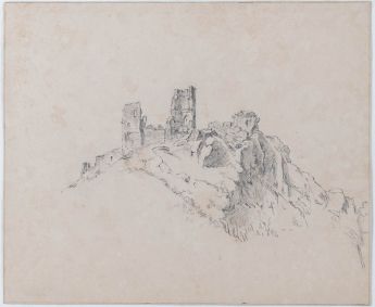 Burgruine auf einem Felsen