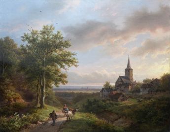Landschaft mit der Stiftskirche Elten