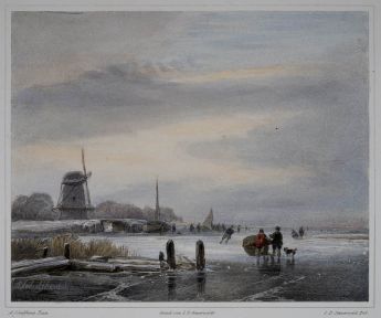 Winterlandschaft mit Eisvergnügen