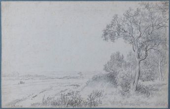 Heideweg mit Fuhrwerk