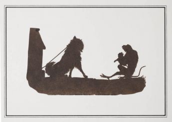 Scherenschnitt mit Märchenmotiv