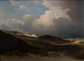 Dünenlandschaft mit Dorf