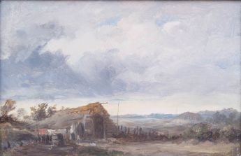 Bauernkate in Landschaft