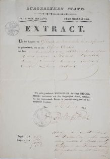 Geburtsurkunde B.C. Koekkoek