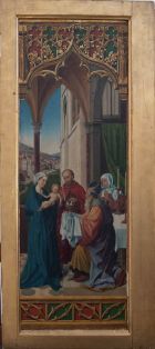 Rechter Flügel eines Hausaltars, beidseitig bemalt