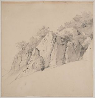 Felsformation auf einem Hügel