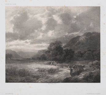 Landschaft mit Kornfeld