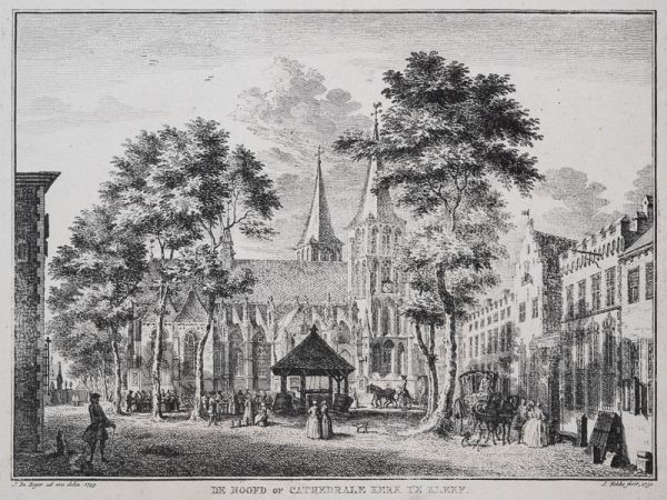 De hoofd of cathedrale kerk te Kleef