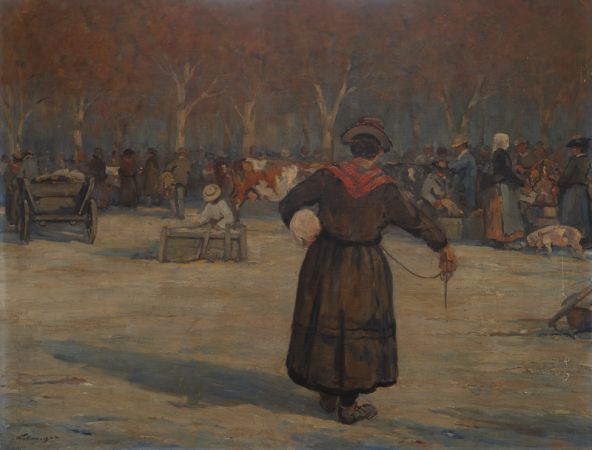 Marktszene, Schweinemarkt Kleve (?)