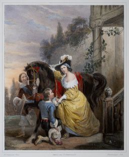 Kniefall vor einer Reiterin