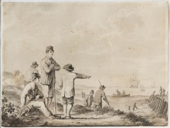 Fischer am Meeresstrand