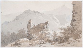 Burgruine auf einem Berg