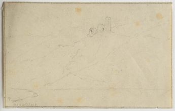 Landschaft mit Burgruine