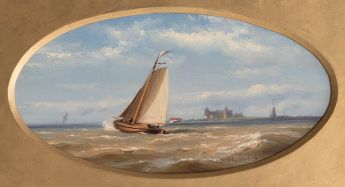 Zuiderzee mit Blick auf Muiderslot