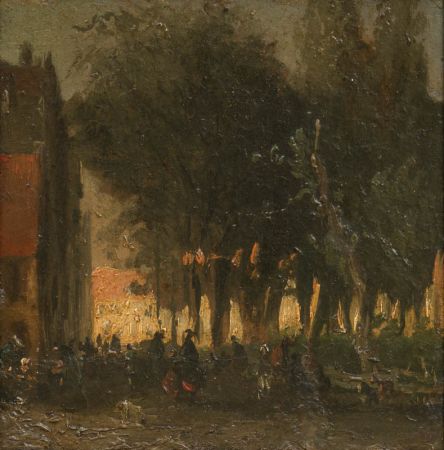 Figuren in einem Stadtpark