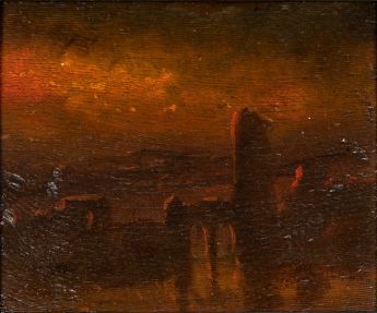 Ruine beim Abendlicht